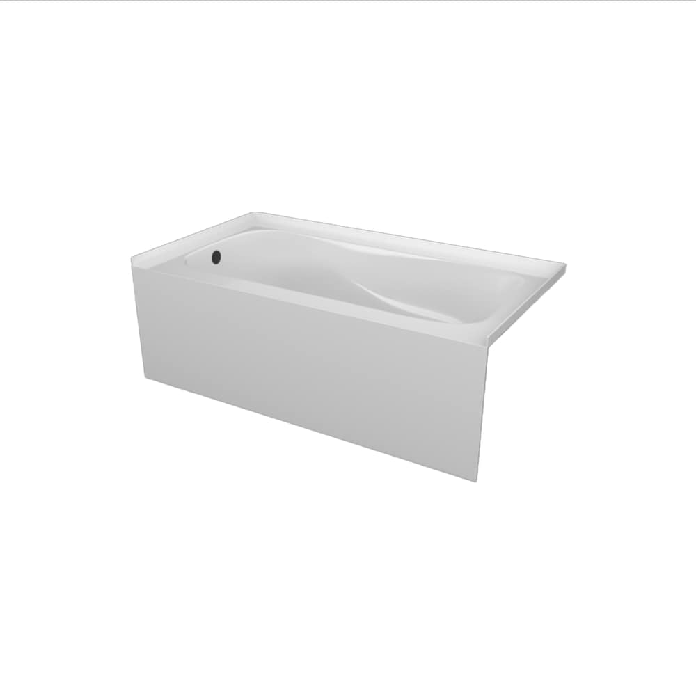 Baignoire à jupe simple DAISY 66 pouces x 30 pouces avec drain à gauche