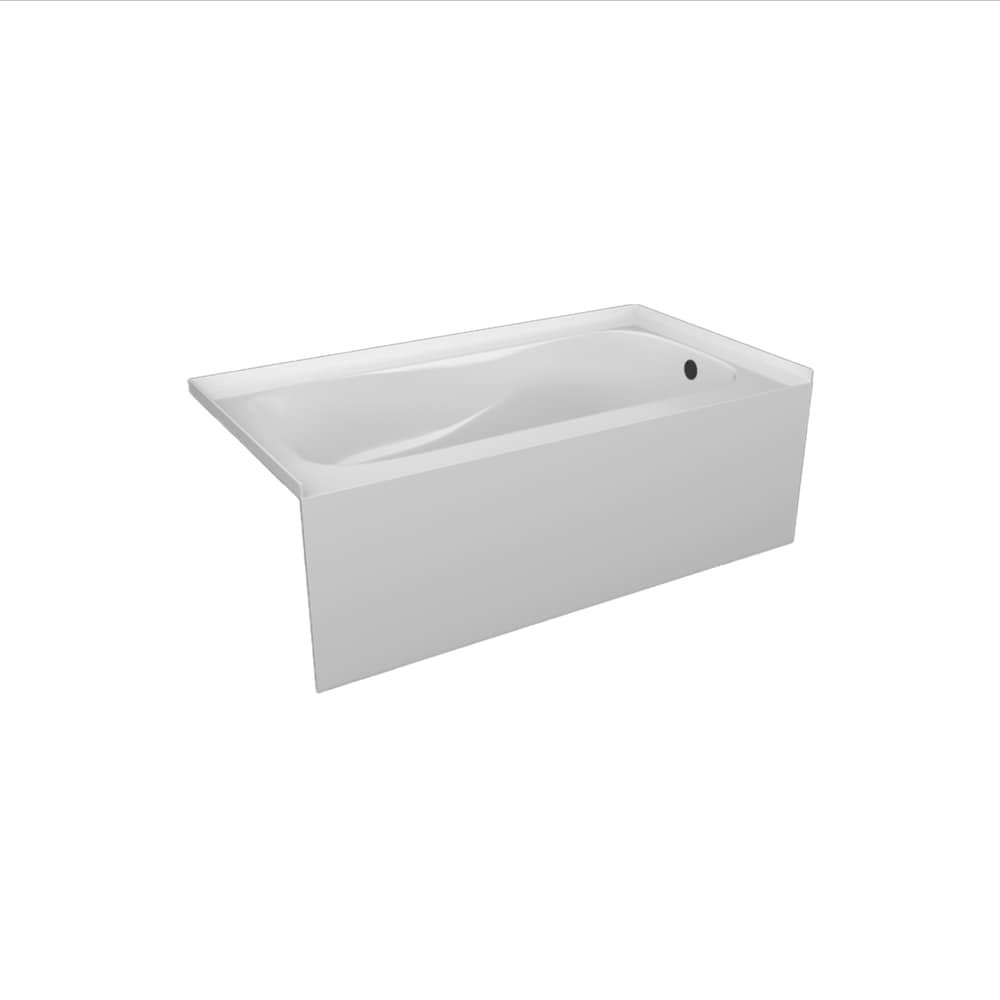 Baignoire à jupe simple DAISY 66 po x 30 po avec drain à droite