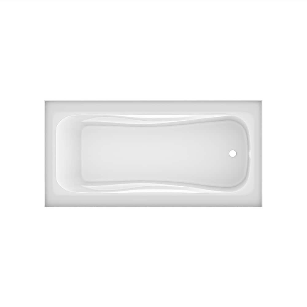 Baignoire à jupe simple DAISY 66 po x 30 po avec drain à droite