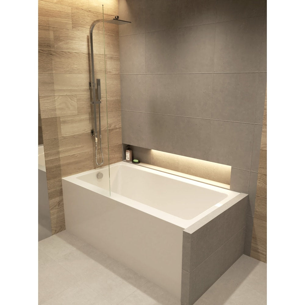 LILY 60 inch x 30 inch Above Floor Rough-in Skirted Bathtub Left-Hand Drain Location