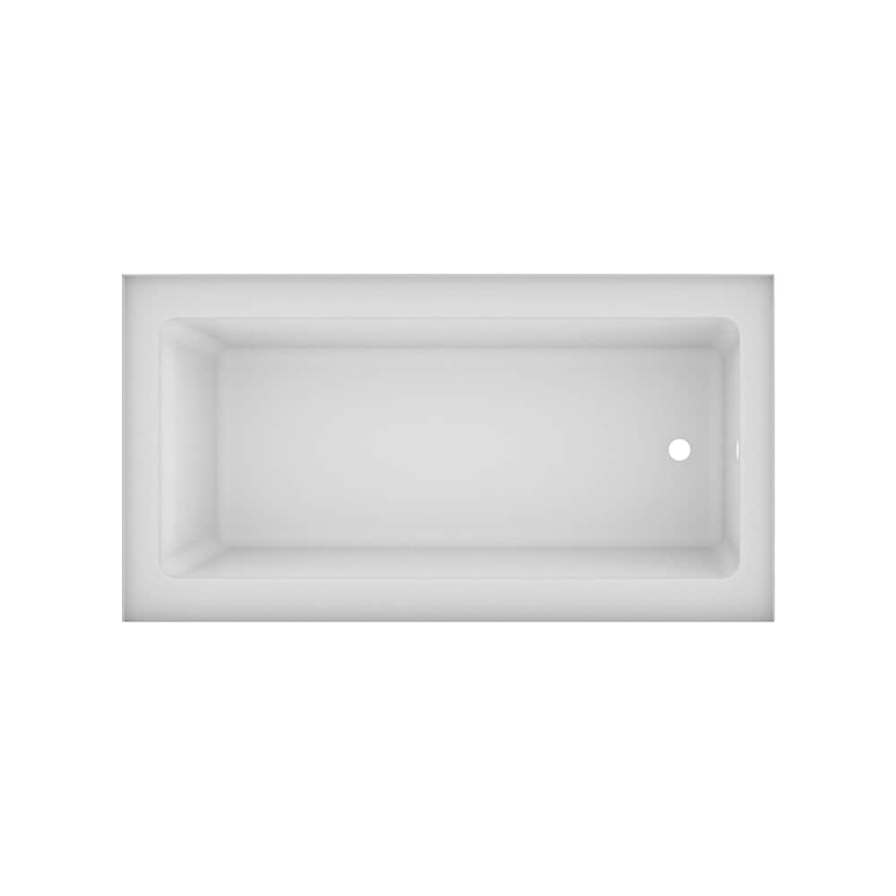 TULIP 54 inch x 30 inch Above Floor Rough-in Skirted Bathtub Right-Hand Drain Location