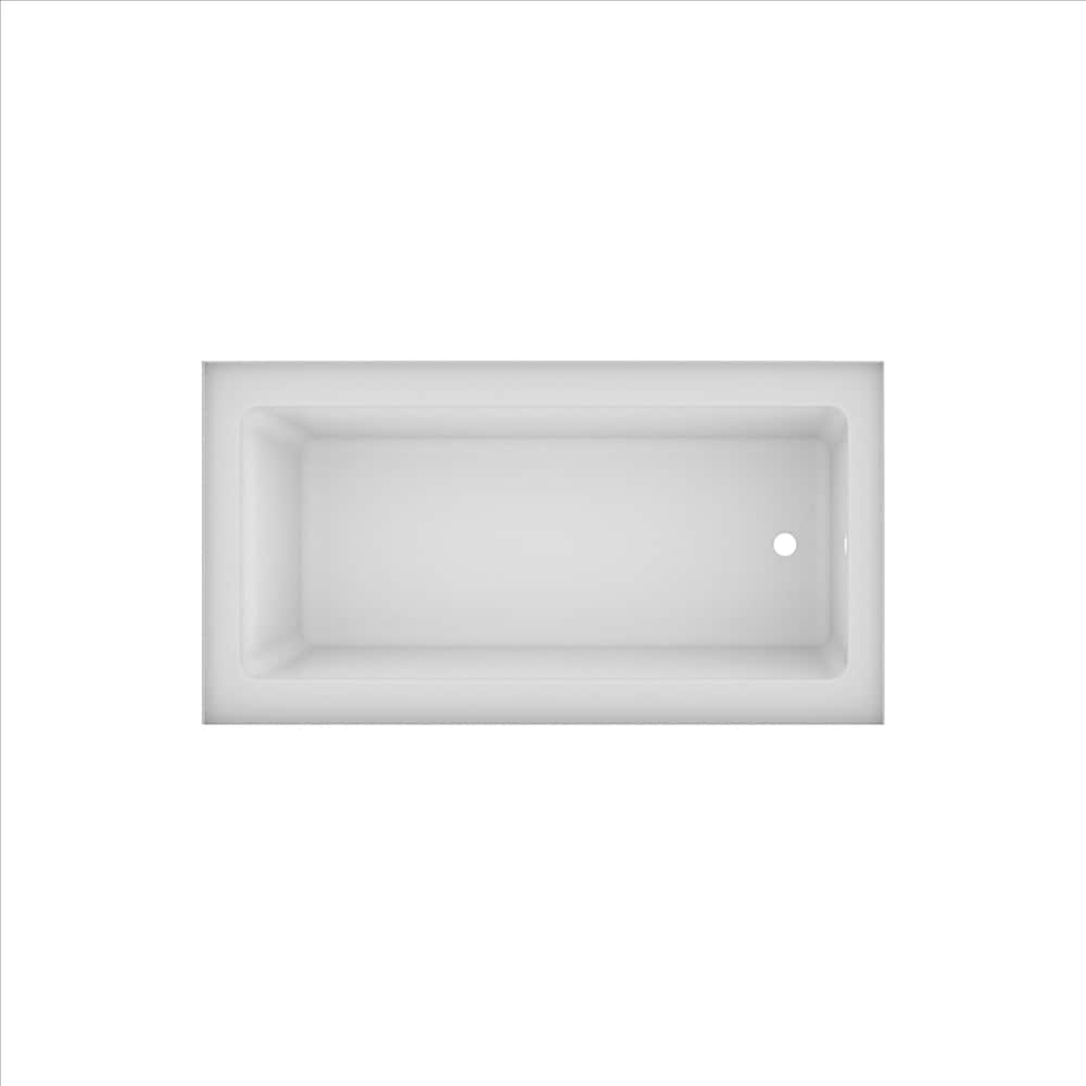 TULIP 60 inch x 34 inch Above Floor Rough-in Skirted Bathtub Right-Hand Drain Location