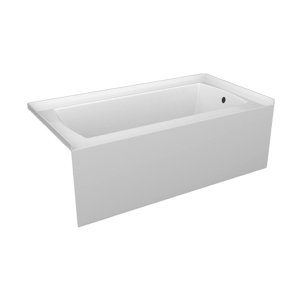 Baignoire CALLA 60 po x 34 po au-dessus du sol avec jupe brute et drain à droite