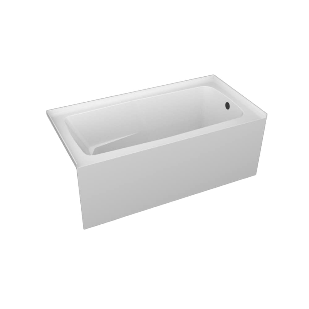 IONE 60 inch x 30 inch Above Floor Rough-in Skirted Bathtub Right-Hand Drain Location