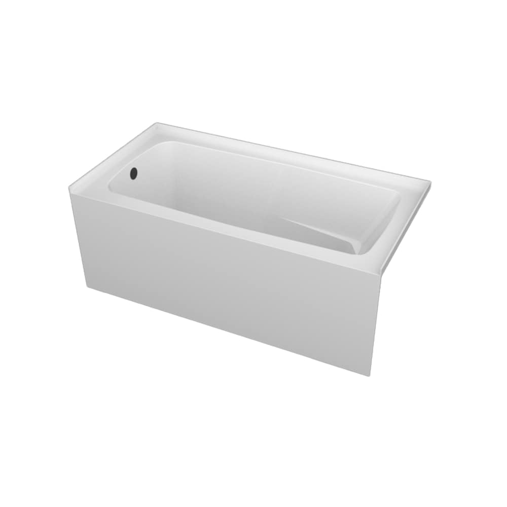 Baignoire IONE 60 pouces x 32 pouces au-dessus du sol avec jupe brute et drain à gauche