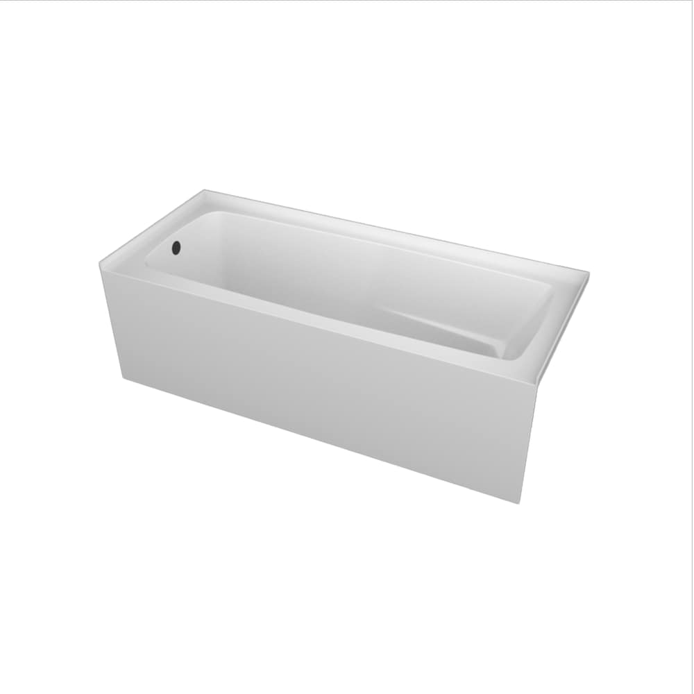 Baignoire IONE 72 pouces x 30 pouces au-dessus du sol avec jupe brute et drain à gauche