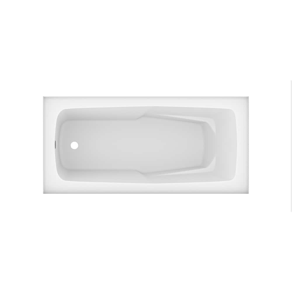 Baignoire IONE 72 pouces x 32 pouces au-dessus du sol avec jupe brute et drain à gauche