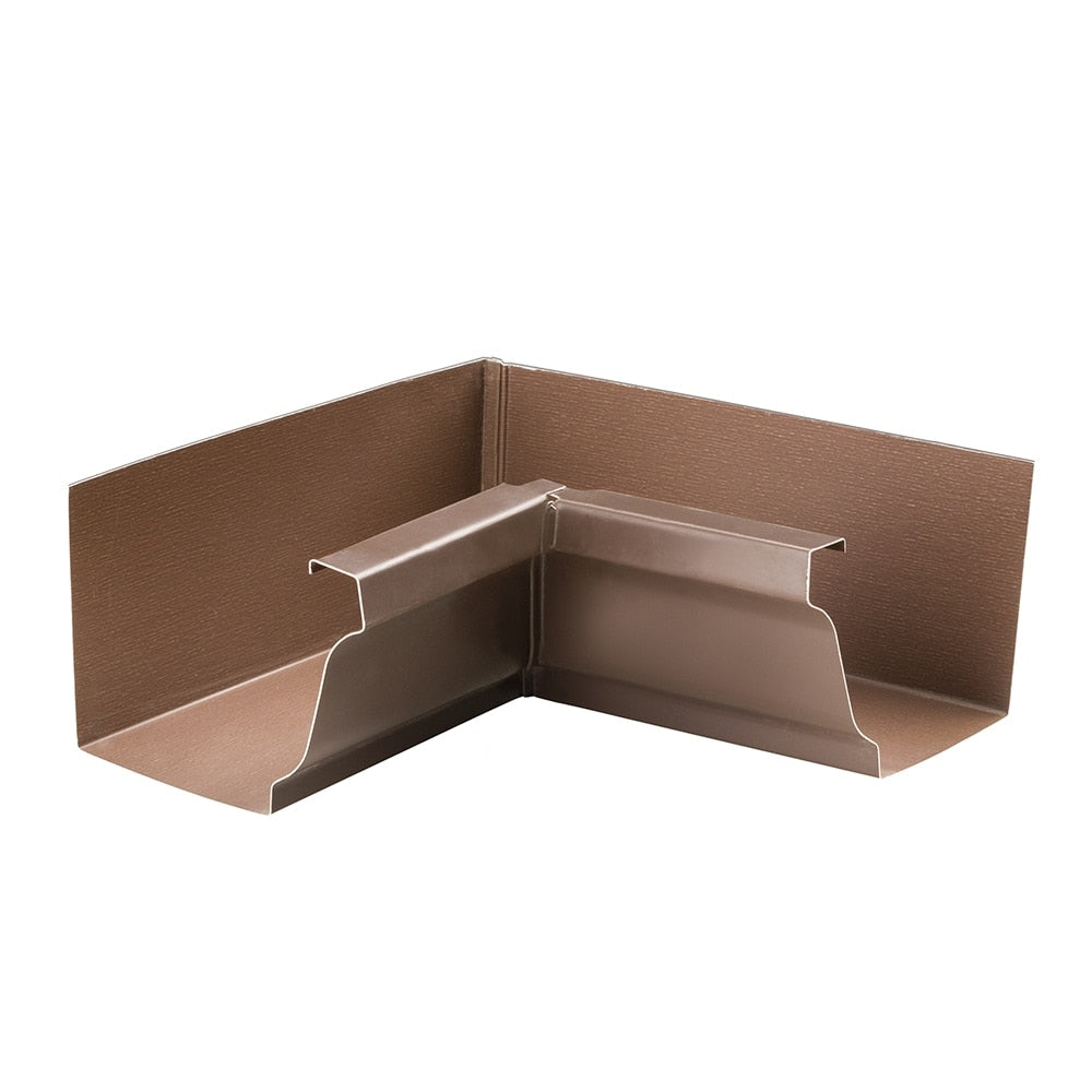4-inch Aluminum Inside Corner Gutter (Eavestrough) Mitre in Brown Pro Pack (20 pieces)