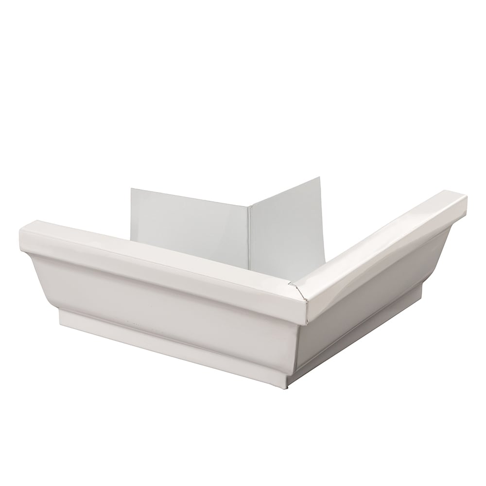 4-inch Aluminum Outside Corner Gutter (Eavestrough) Mitre in White Pro Pack (20 pieces)