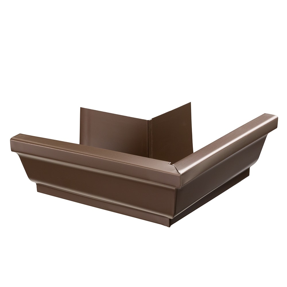 4-inch Aluminum Outside Corner Gutter (Eavestrough) Mitre in Brown Pro Pack (20 pieces)