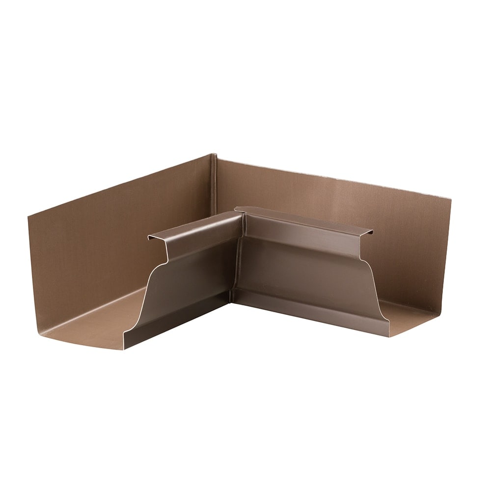 5-inch Aluminum Inside Corner Gutter (Eavestrough) Mitre in Brown Pro Pack (20 pieces)