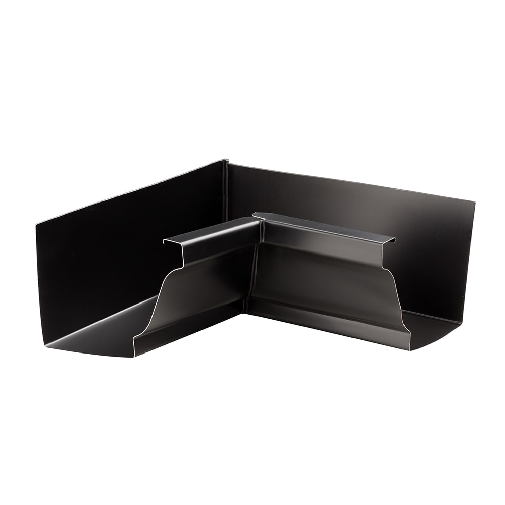 5-inch Aluminum Inside Corner Gutter (Eavestrough) Mitre in Black Pro Pack (20 pieces)