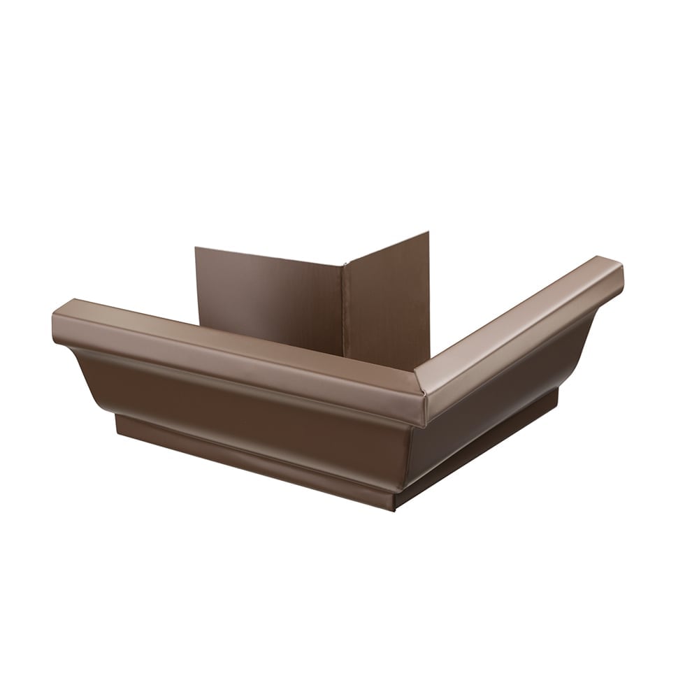 5-inch Aluminum Outside Corner Gutter (Eavestrough) Mitre in Brown Pro Pack (20 pieces)