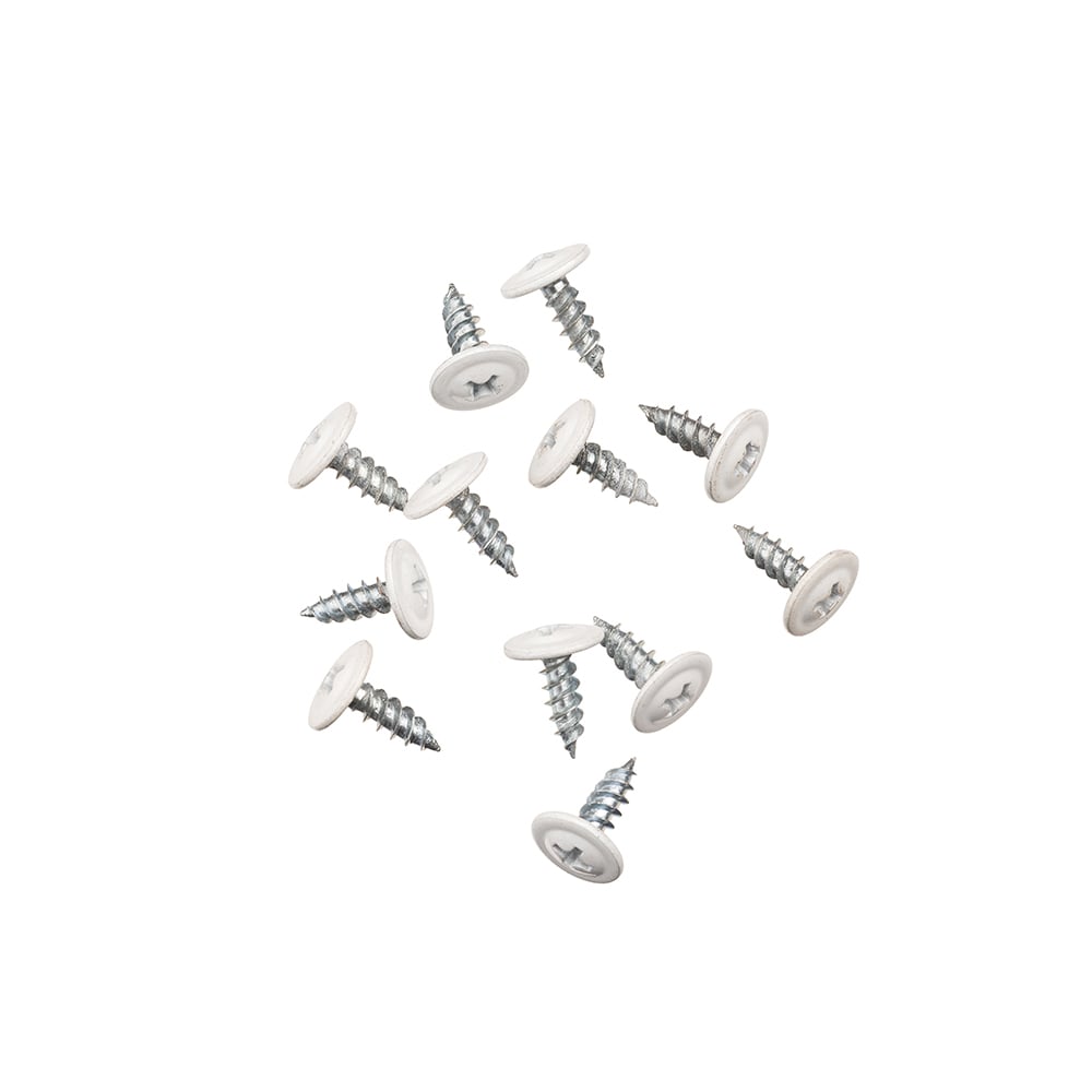 Metal Self-Piercing Screws in White for Aluminum Gutters Pro Pack 1200 pieces (100 packs of 12)