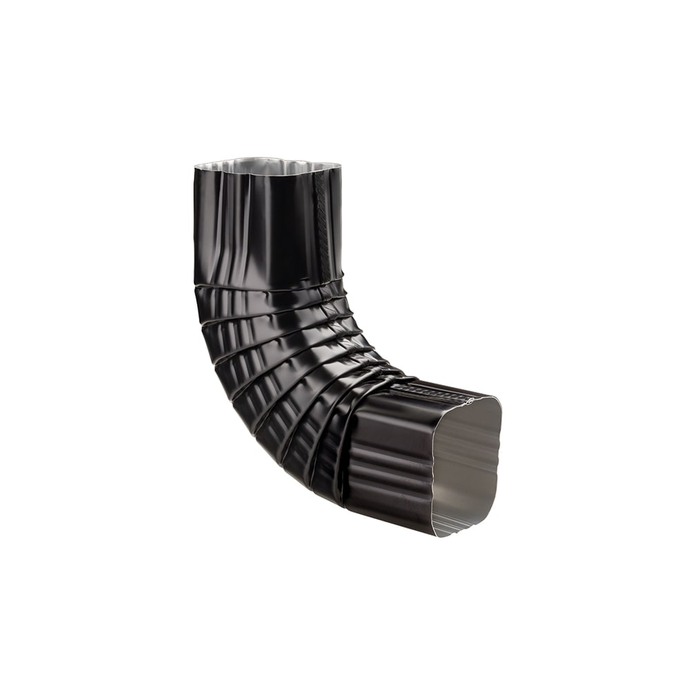 2 5/8-inch x 2 5/8-inch Aluminum Gutter (Eavestrough) Downspout Square A-Elbow in Black Pro Pack (30 Pieces)