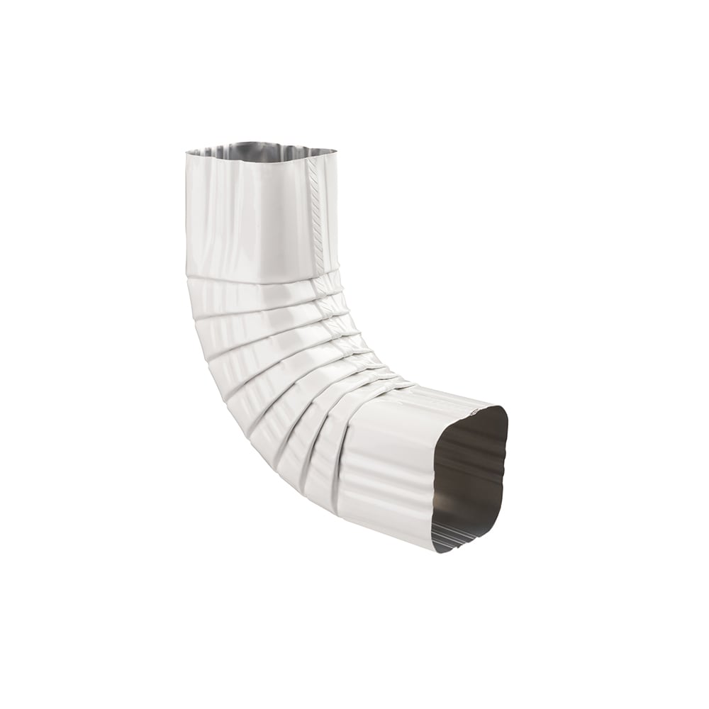 3-inch W x 3-inch D Aluminum Gutter (Eavestrough) Gutter Square Downspout Elbow in White Pro Pack (30 Pieces)