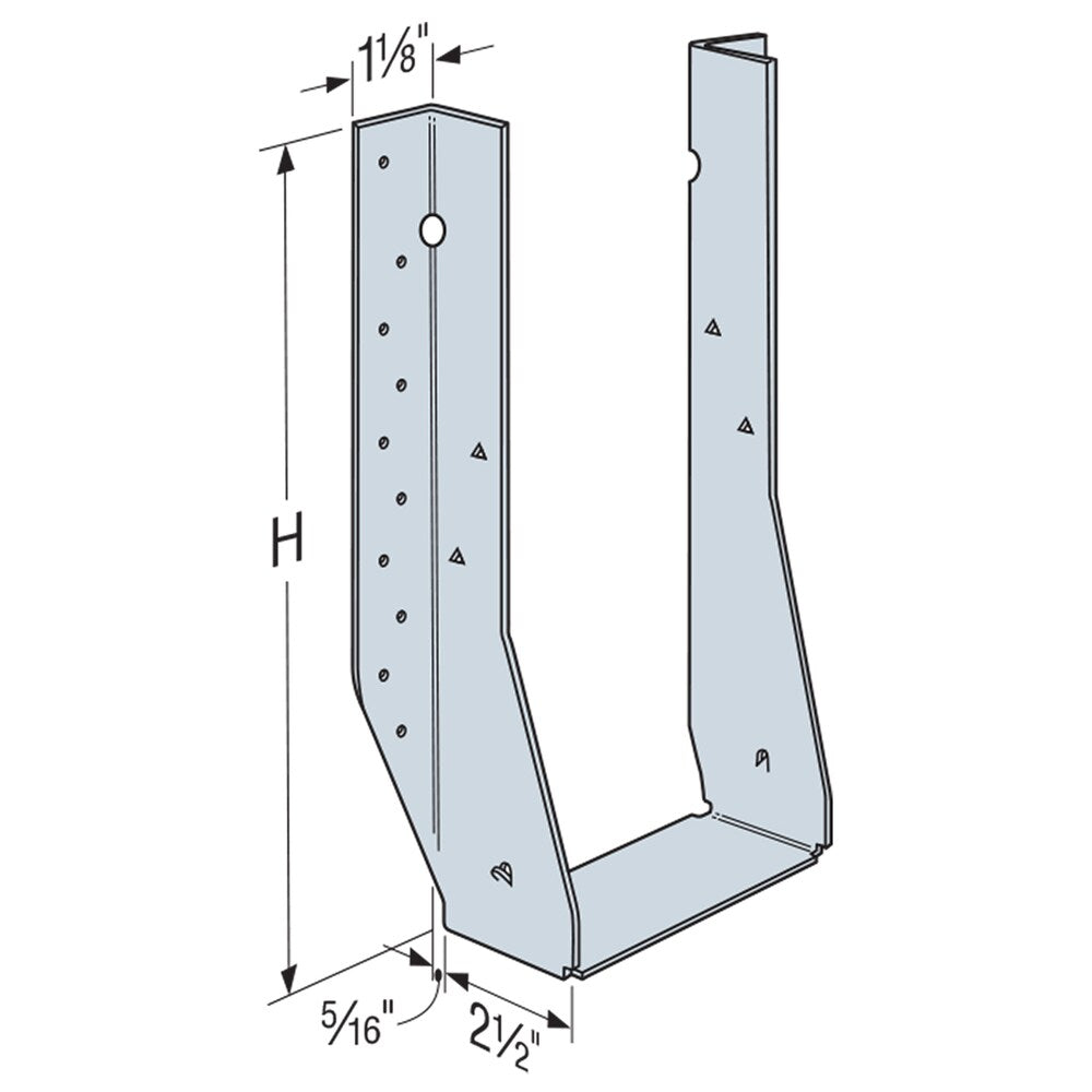 MIU Galvanized Face-Mount Joist Hanger for 5-in x 9-1/2-in Engineered Wood