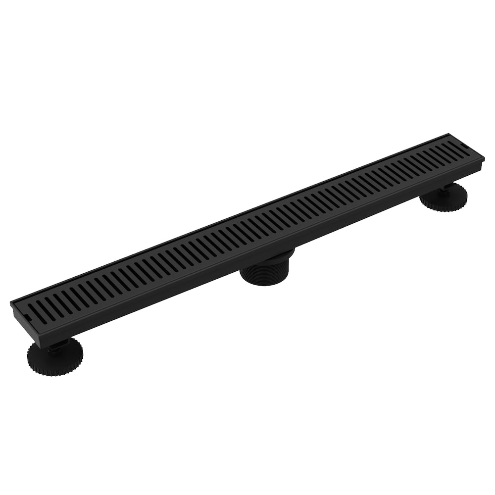 Elan 3" L x 24" W Linear Shower Drain Rectangle Pattern Drain Cover in Matte Black