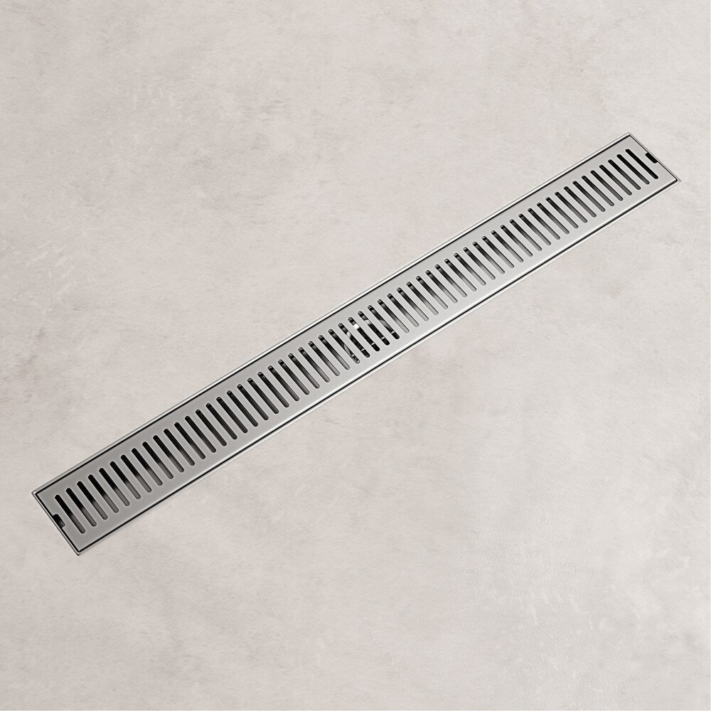 Elan 3" L x 24" W Linear Shower Drain Rectangle Pattern Drain Cover in Brushed Nickel