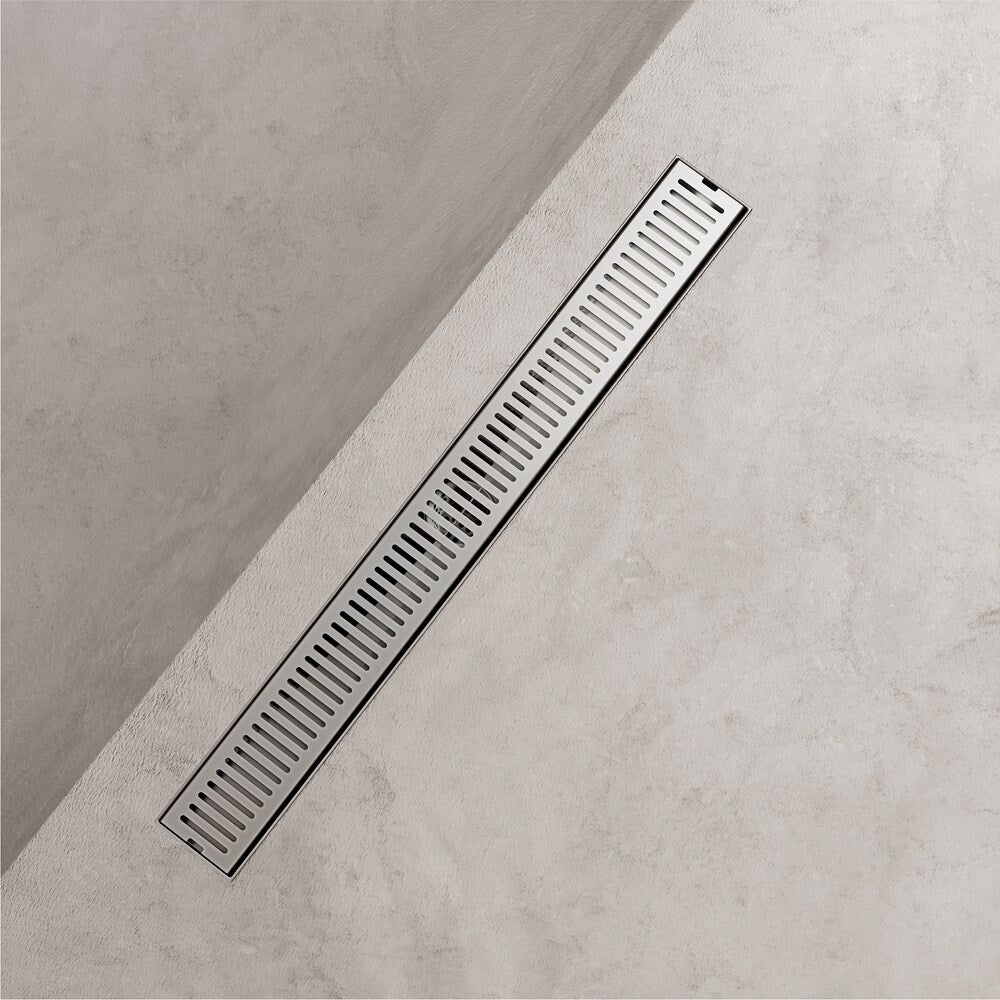 Elan 3" L x 24" W Linear Shower Drain Rectangle Pattern Drain Cover in Brushed Nickel