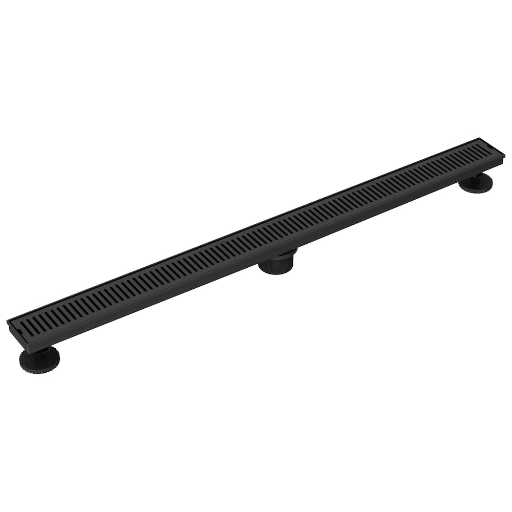 Elan 3" L x 36" W Linear Shower Drain Rectangle Pattern Drain Cover in Matte Black