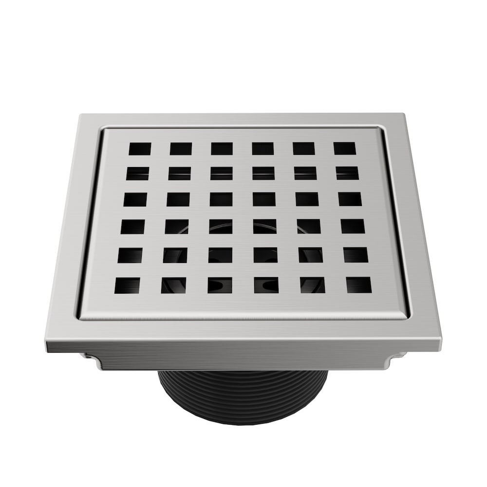 Elan 6" Square Shower Drain in Brushed Nickel