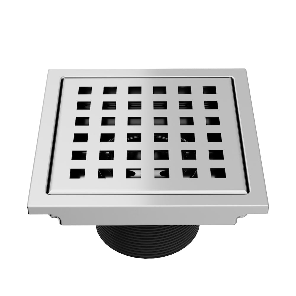 Elan 6" Square Shower Drain in Chrome