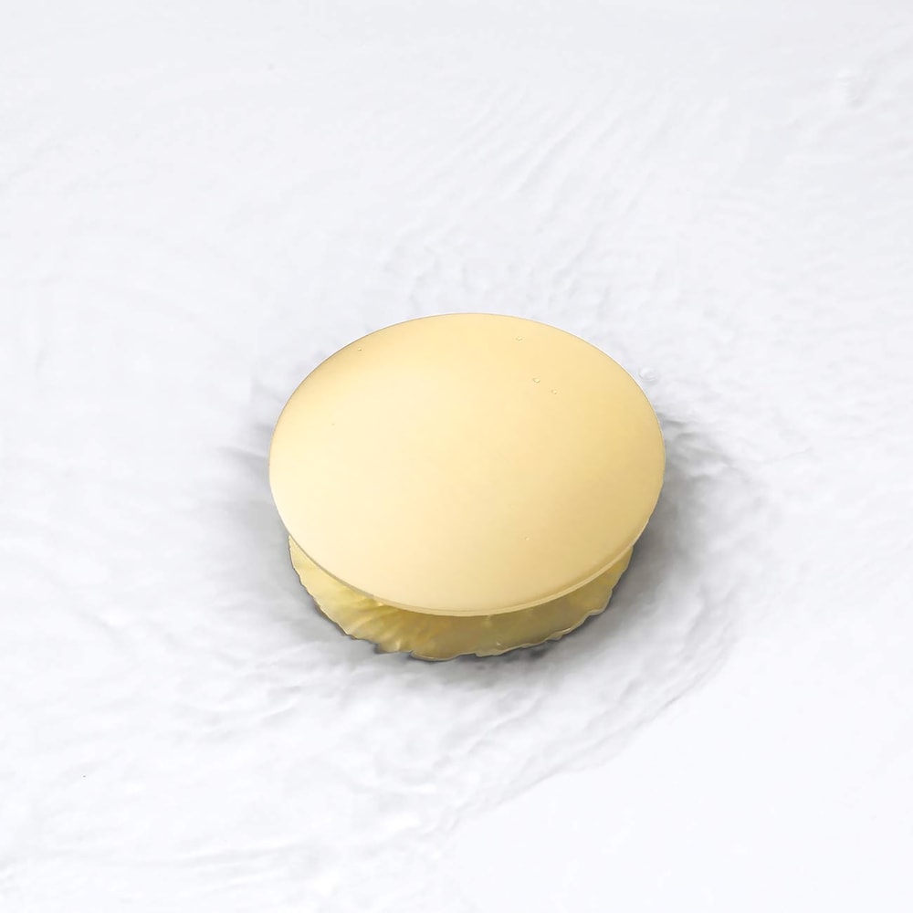 Bathroom Lavatory Pop-up Drain Assembly with Overflow in Brushed Gold
