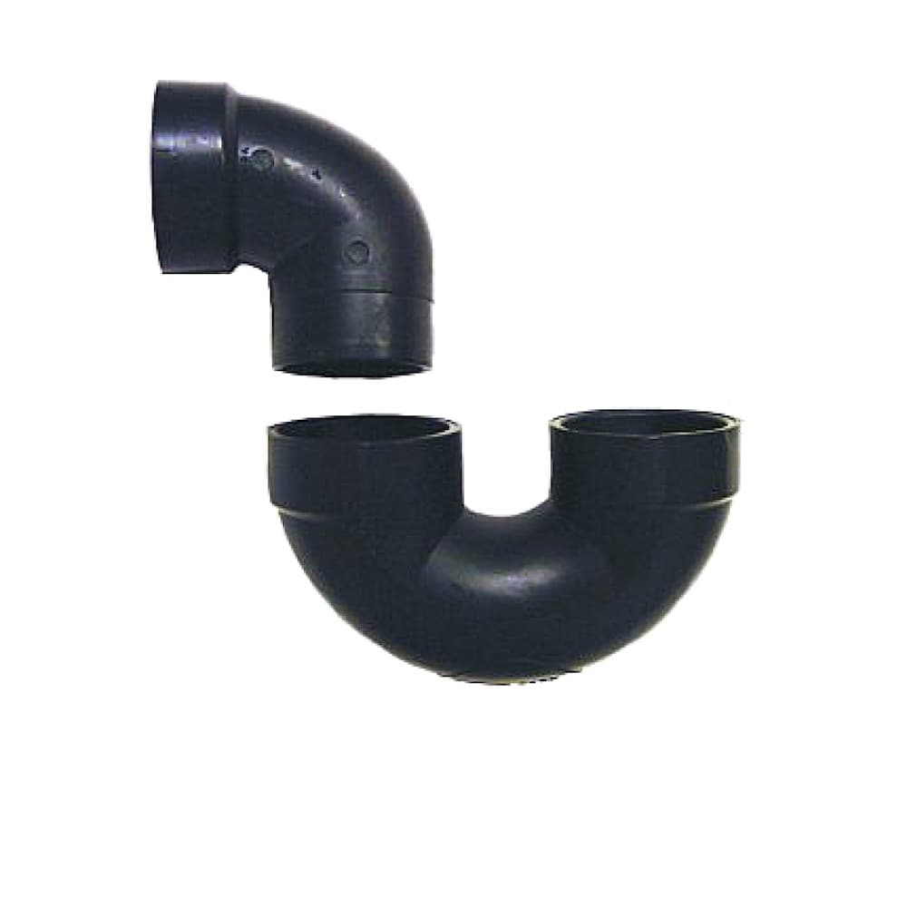 1.5 in. x 1.5 in. Abs P-Trap In Black_Pack of 10 Without Cleanout