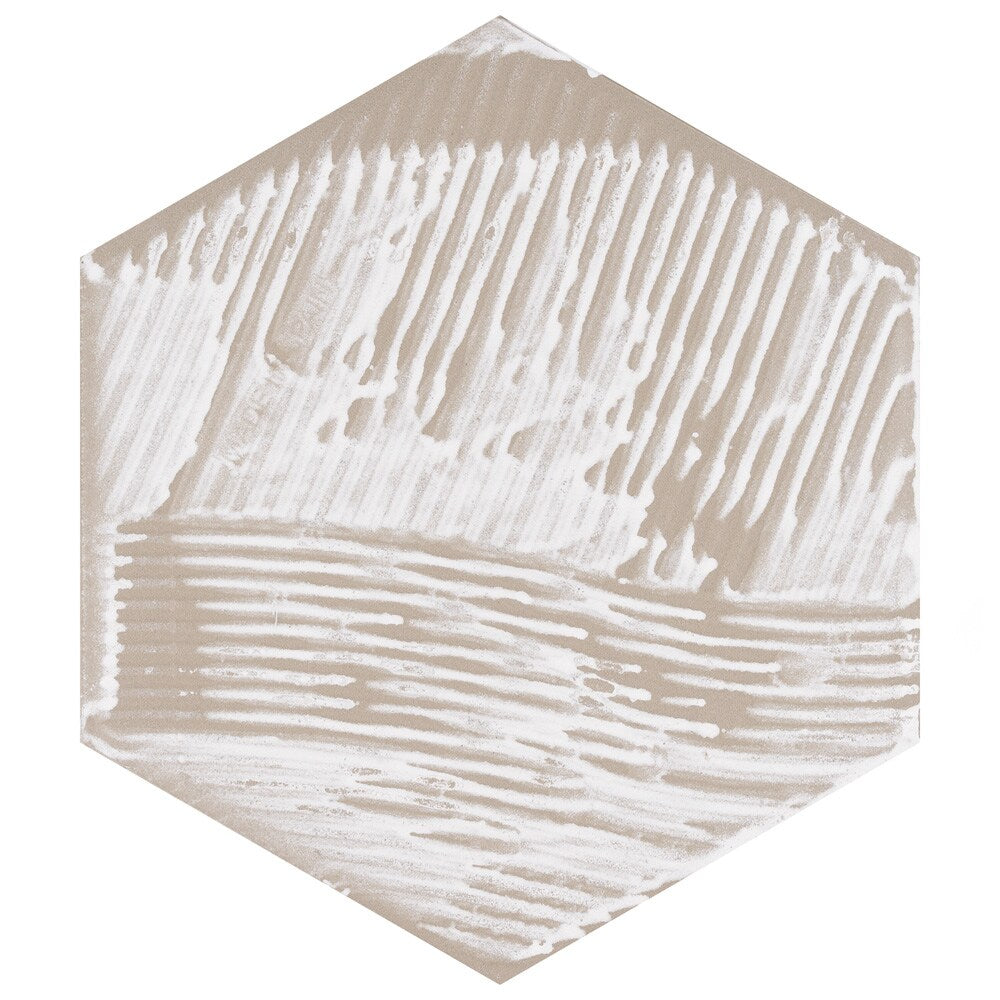 Sample - Stella Hex Azul 8-5/8-inch x 9-7/8-inch Porcelain Floor and Wall Tile