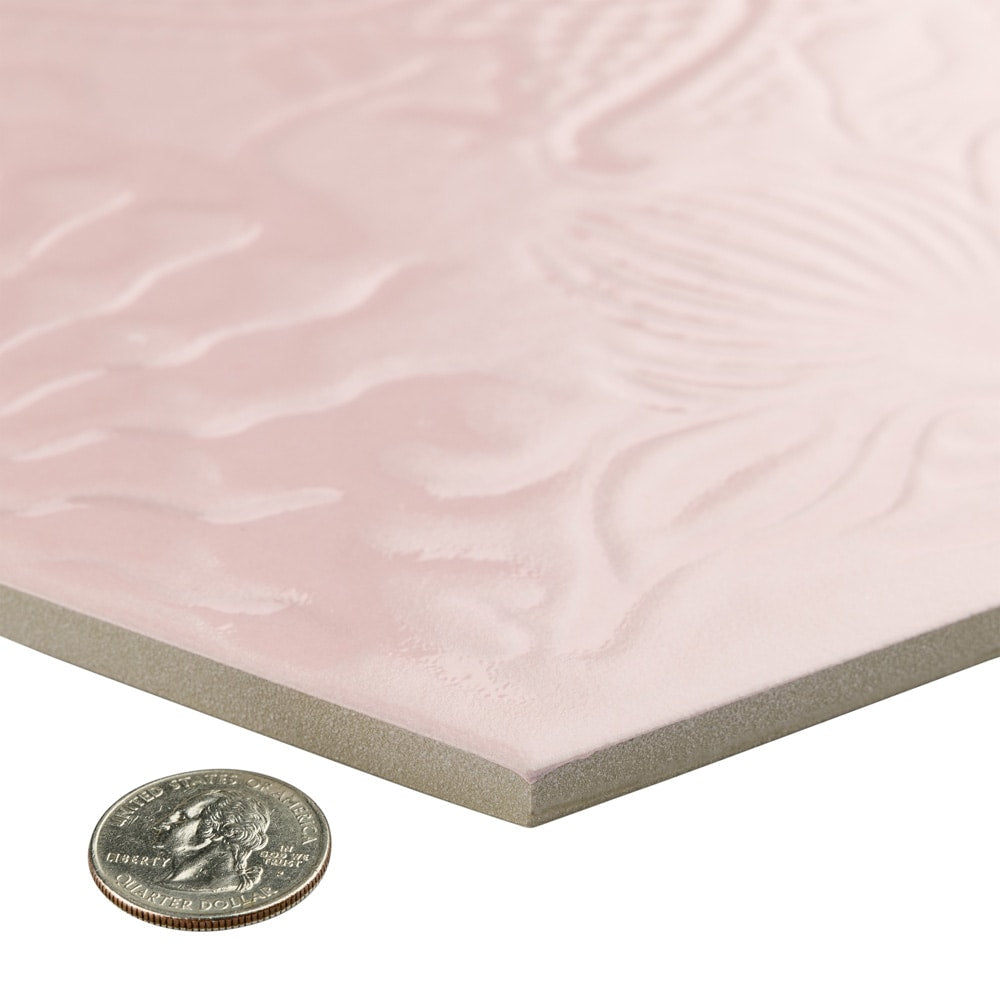 Sample - Gaudi Lux Hex Rose 8-5/8-inch x 9-7/8-inch Porcelain Floor and Wall Tile