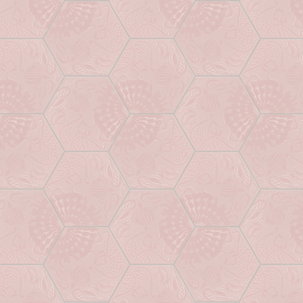 Sample - Gaudi Lux Hex Rose 8-5/8-inch x 9-7/8-inch Porcelain Floor and Wall Tile