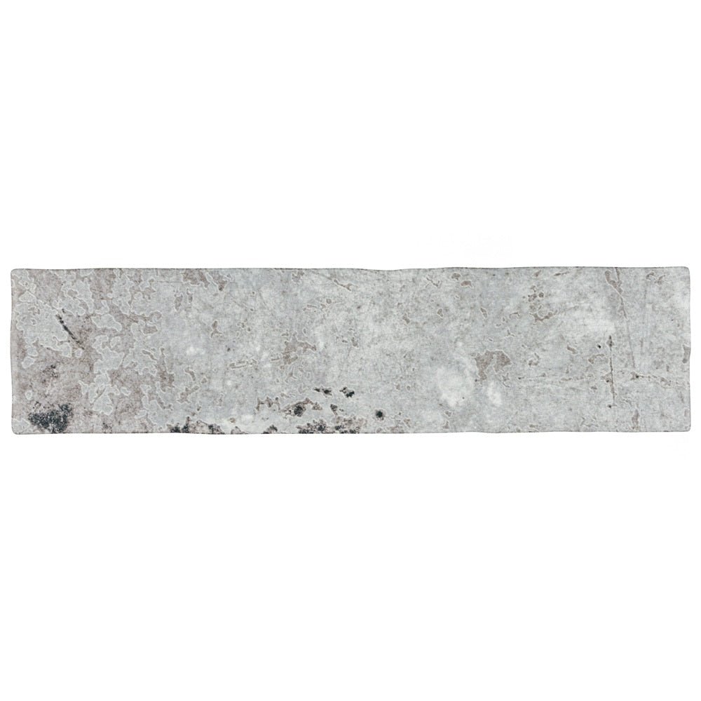 Sample - London Grey Glossy 3-inch x 12-inch Ceramic Wall Tile