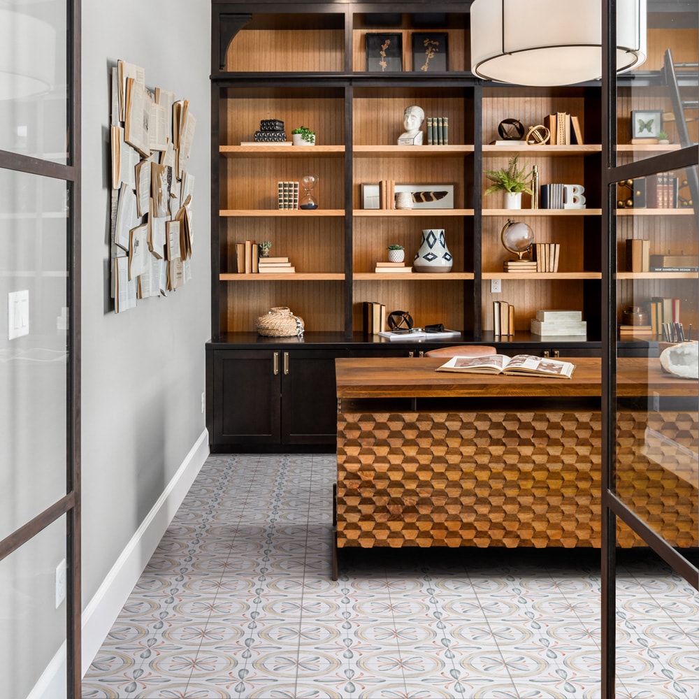 Sample - Saint Germain Chaud Deco Rivette 5-3/4-inch x 5-3/4-inch Porcelain Floor and Wall Tile