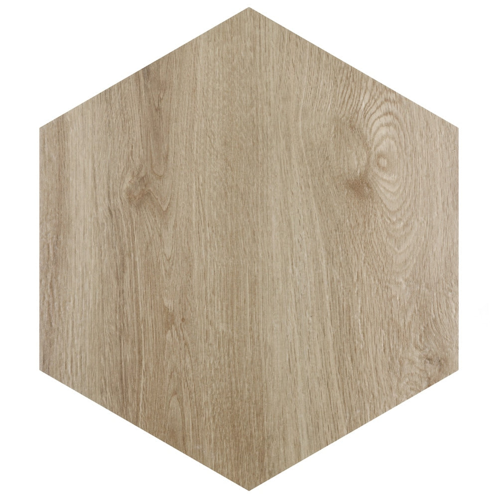 Sample - Natura Hex Camel 7-inch x 8-inch Porcelain Floor and Wall Tile