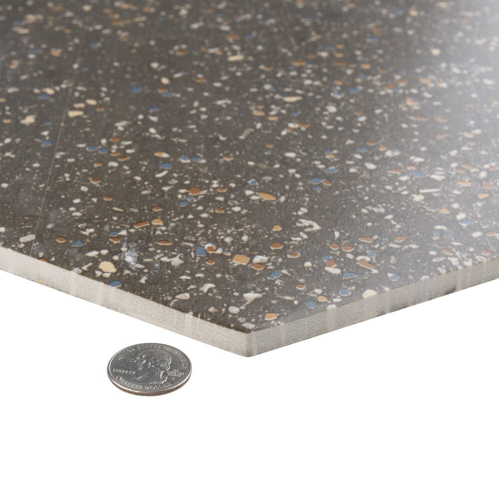 Sample - Palazzo Hex Colori 7-inch x 8-inch Porcelain Floor and Wall Tile