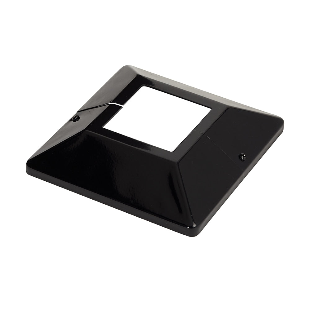 Versai 5" x 5" Steel Post Base Cover for a 2" x 2" nominal post Gloss Black