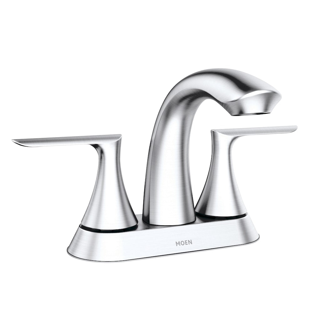 Robinet de lavabo de salle de bain à 2 poignées Findlay de 4 pouces en chrome