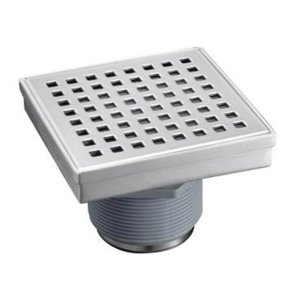 4x4" Square Stainless Steel Showerdrain - Square grate