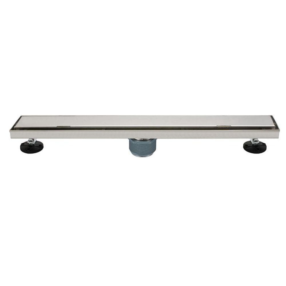 28" Linear Stainless Steel Showerdrain with Tile in grate