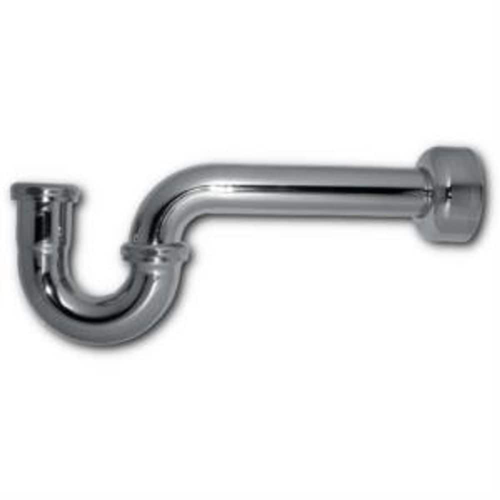 1-1/4" P-Trap sans nettoyage - Laiton calibre 20 avec écusson à cloche profonde