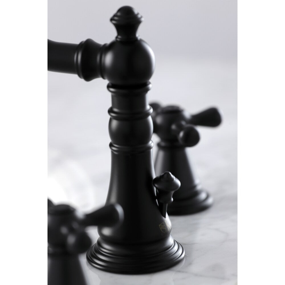 American Classic 8 inch Widespread 2-Handle Bathroom Faucet in Matte-Black