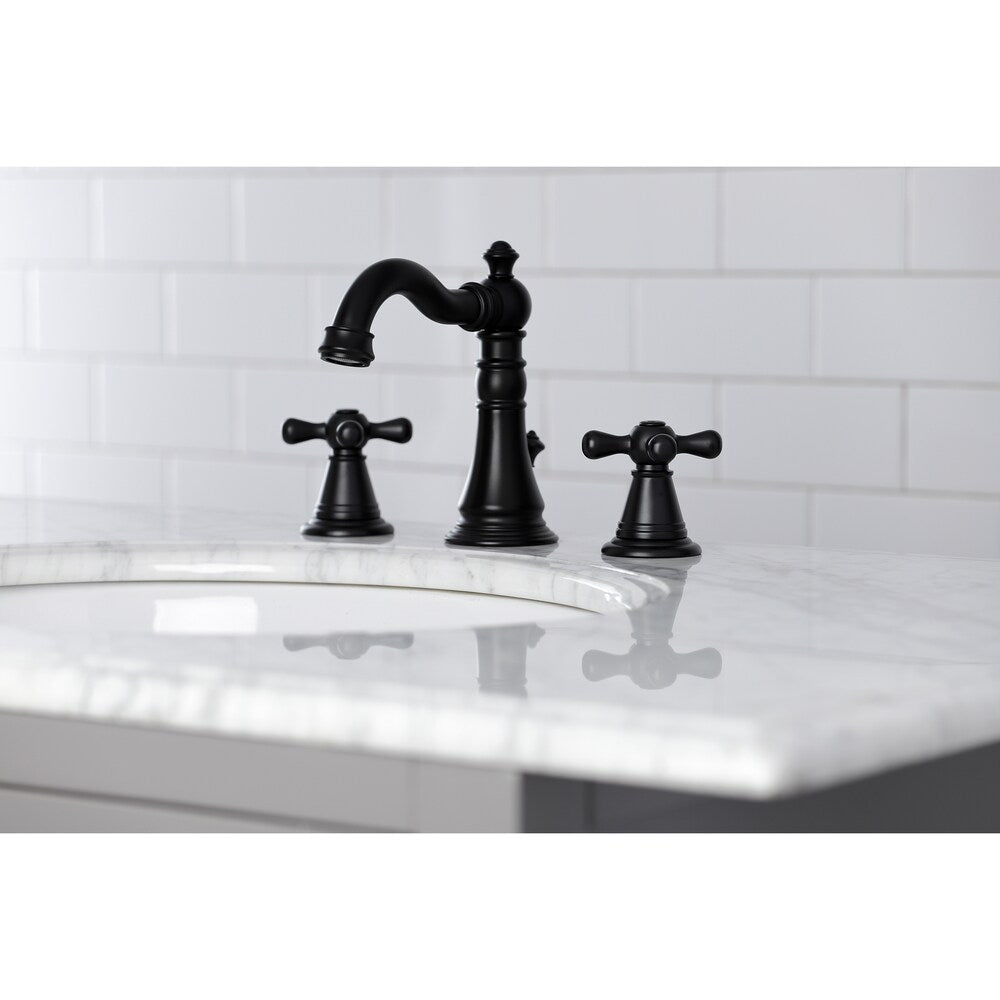 American Classic 8 inch Widespread 2-Handle Bathroom Faucet in Matte-Black