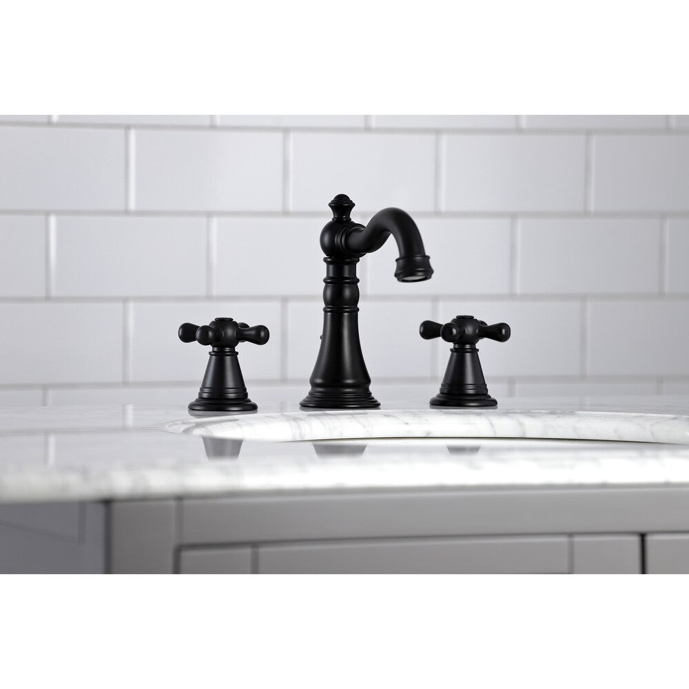 American Classic 8 inch Widespread 2-Handle Bathroom Faucet in Matte-Black