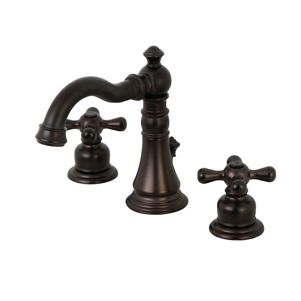 Classic 8 inch Widespread Double Handle Bathroom Faucet in Oil Rubbed Bronze