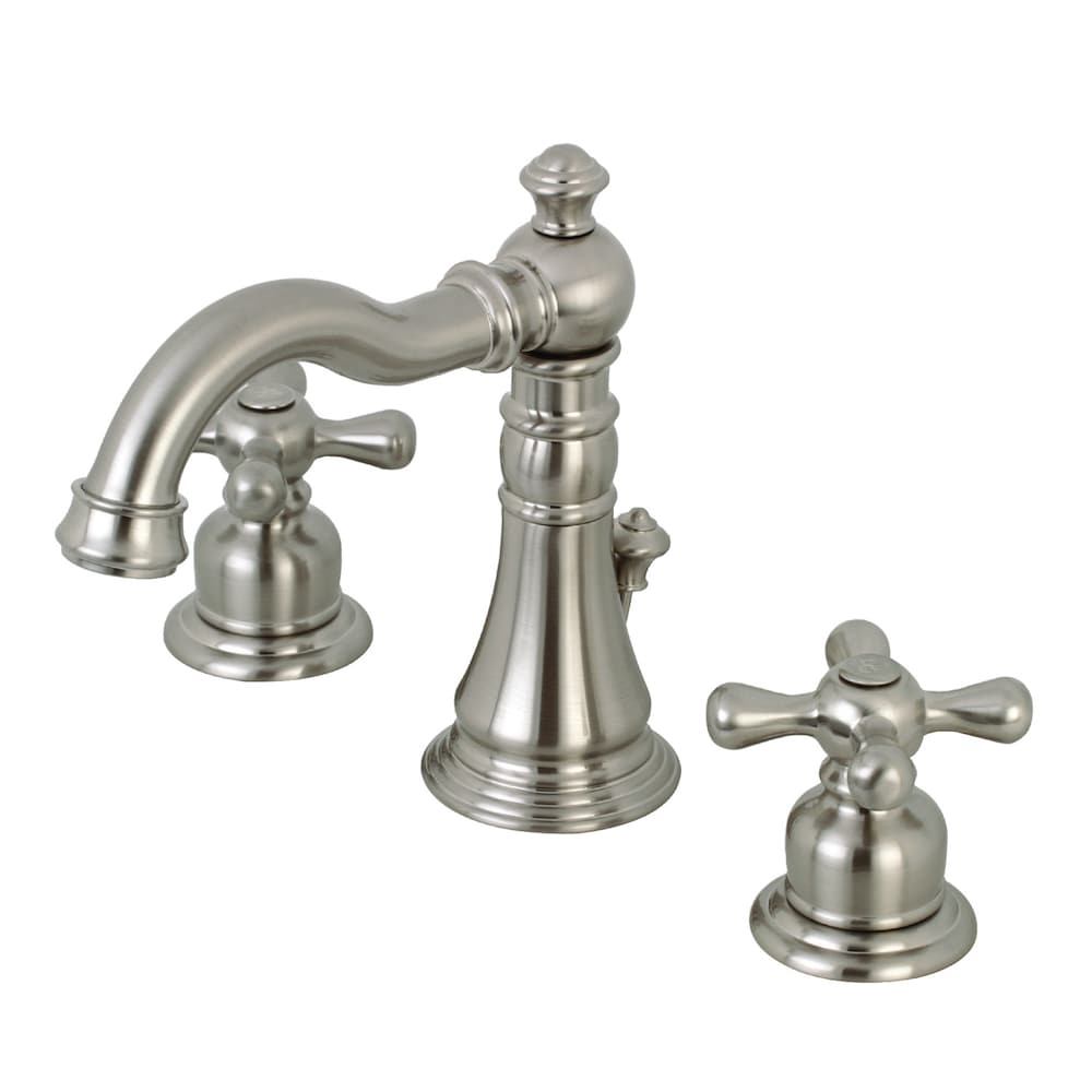 Robinet de salle de bain américain/classique à 2 poignées de 8 pouces en nickel brossé