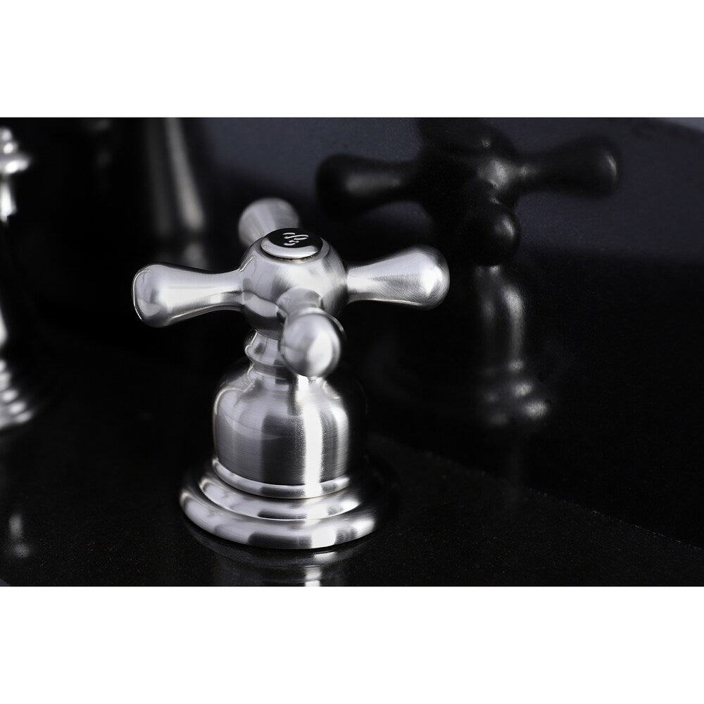 Robinet de salle de bain américain/classique à 2 poignées de 8 pouces en nickel brossé