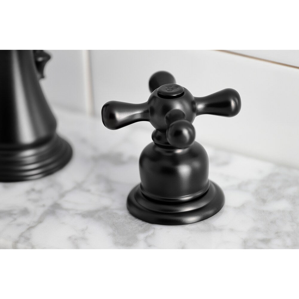 Robinet de salle de bain américain/classique à 2 poignées de 8 pouces en noir mat