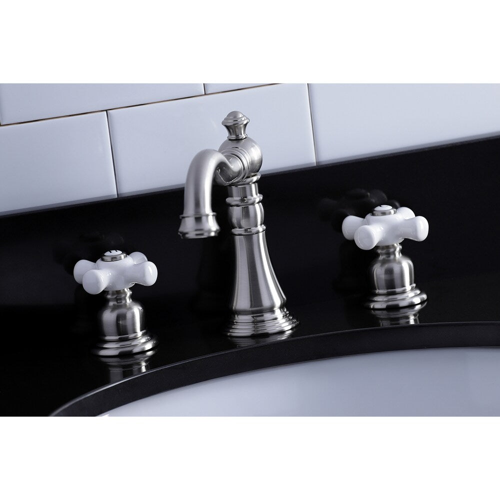 Classic 8 inch Widespread 2-Handle Bathroom Faucet in Brushed Nickel