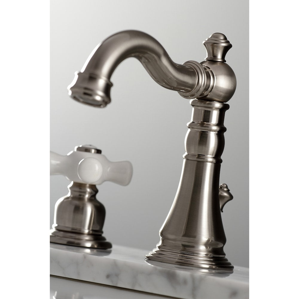 Classic 8 inch Widespread 2-Handle Bathroom Faucet in Brushed Nickel